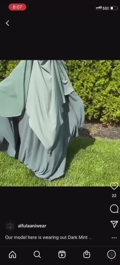 Green Butterfly Abaya