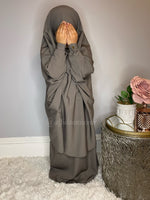 Load image into Gallery viewer, Girls Grey Two Piece Jilbaab
