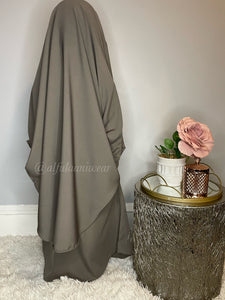 Girls Grey Two Piece Jilbaab