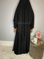Load image into Gallery viewer, Girls Black Abaya with Diamond Khimar
